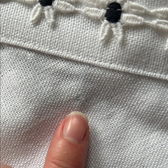 Gum Tree Farm White Linen Embroidered Midi Skirt size L - Picture 4 of 9